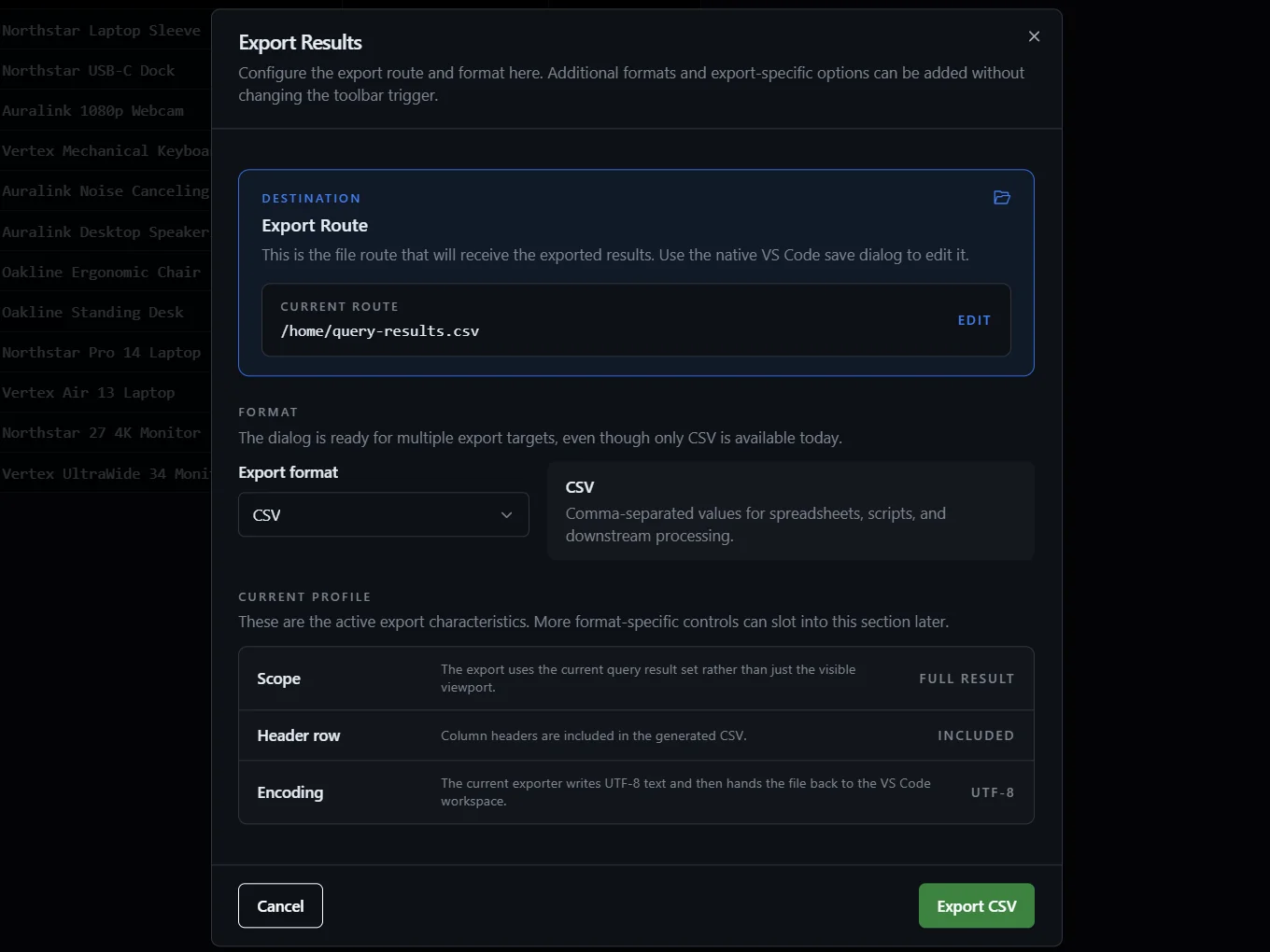 DataLoam data export workflow